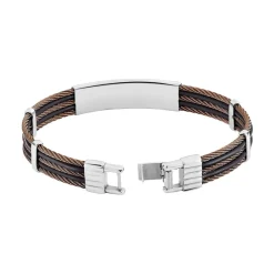 JOURDAN Bracelets Homme|Bracelets Acier Inoxydable > Bracelet Sawssan Or Acier Bicolore