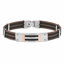 JOURDAN Bracelets Homme|Bracelets Acier Inoxydable > Bracelet Sawssan Or Acier Bicolore