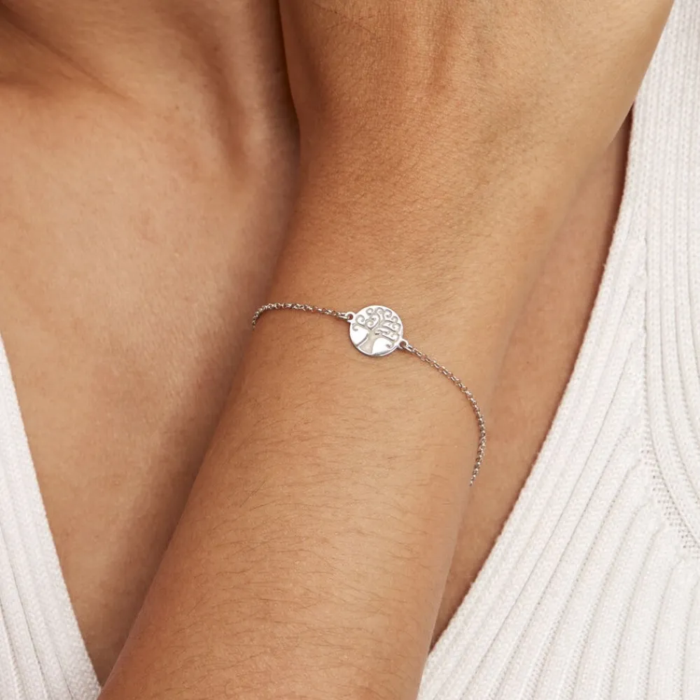 Marc Orian Bijoux Arbre De Vie|Bracelets Arbre De Vie > Bracelet Steenie Argent Blanc