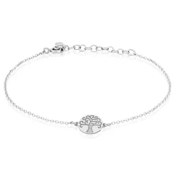 Marc Orian Bijoux Arbre De Vie|Bracelets Arbre De Vie > Bracelet Steenie Argent Blanc