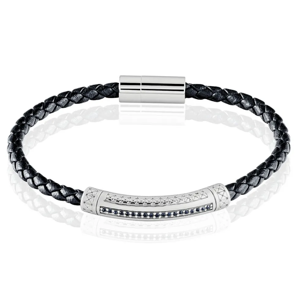 Bracelet Steph Acier Blanc Oxyde Noir