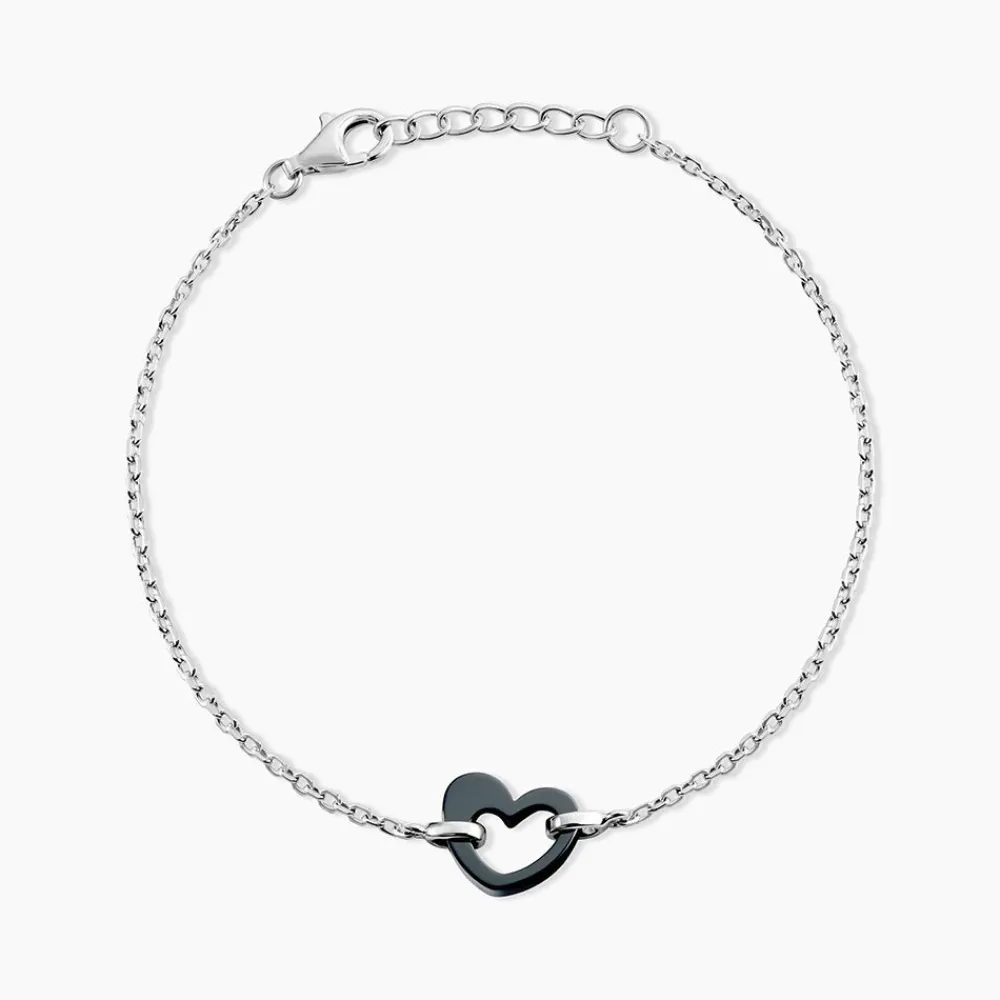 Marc Orian Bracelets Chaînes|Bracelets > Bracelet Sumeyra Argent Blanc Céramique