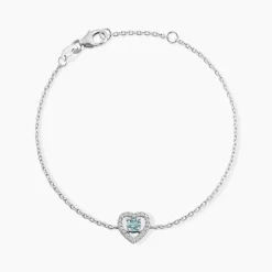 Bracelet Suzon Argent Blanc Oxyde De Zirconium
