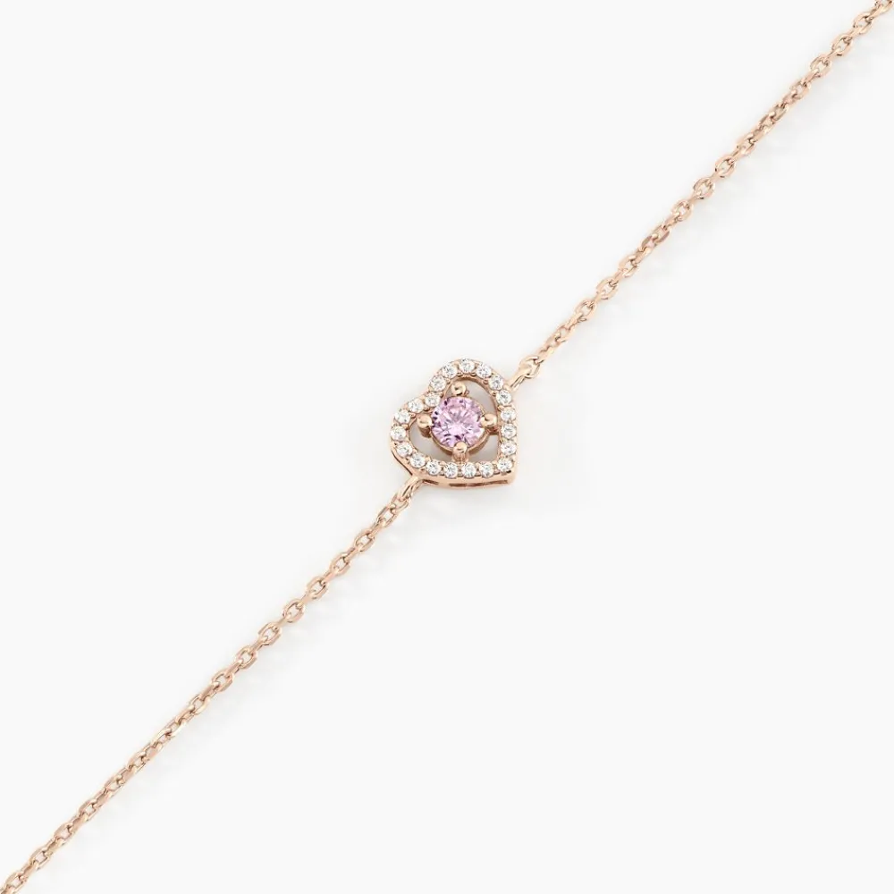 Marc Orian Bijoux Zirconium|Bracelets > Bracelet Suzon Argent Rose Oxyde De Zirconium