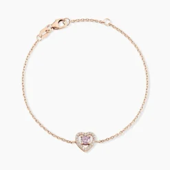 Marc Orian Bijoux Zirconium|Bracelets > Bracelet Suzon Argent Rose Oxyde De Zirconium