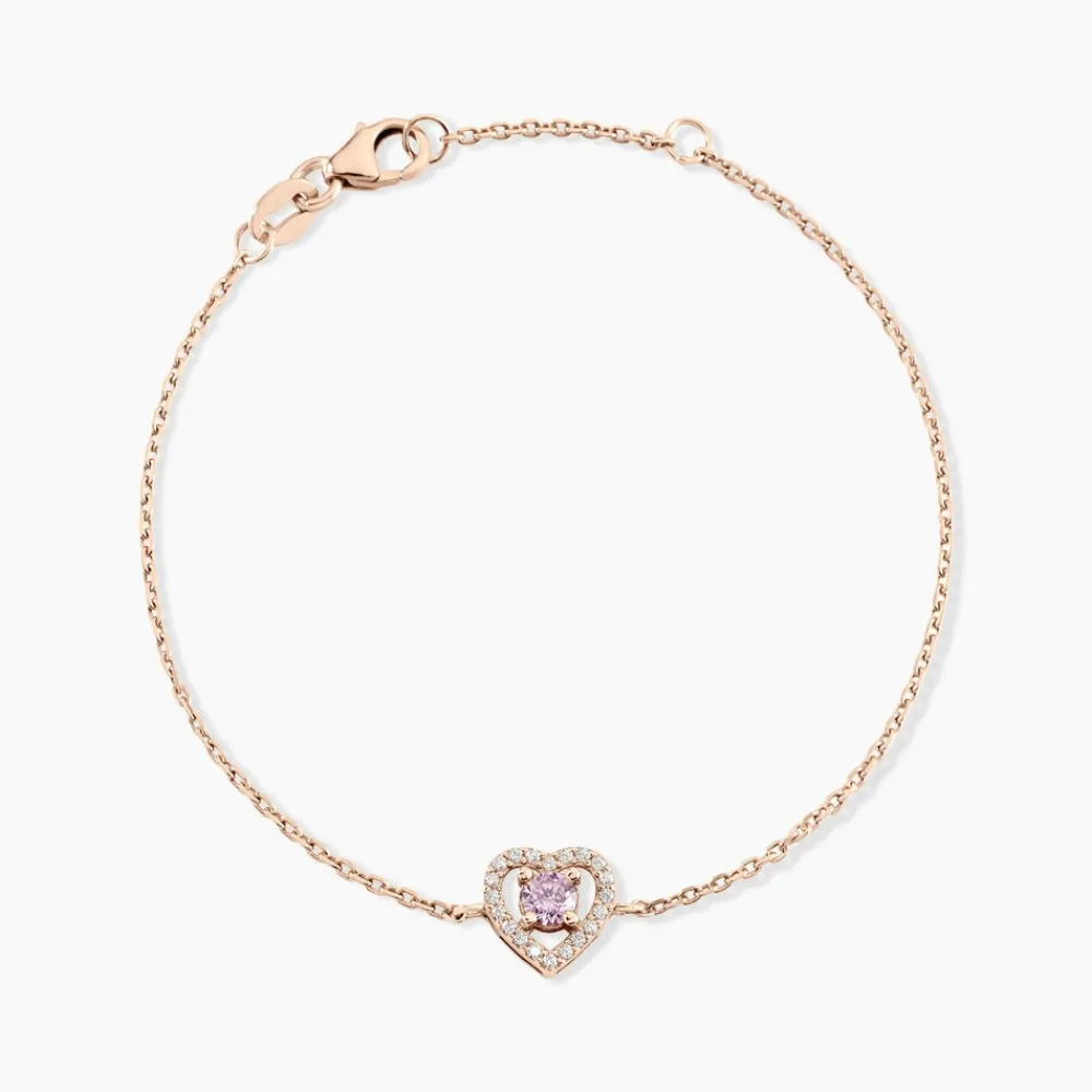 Marc Orian Bijoux Zirconium|Bracelets > Bracelet Suzon Argent Rose Oxyde De Zirconium