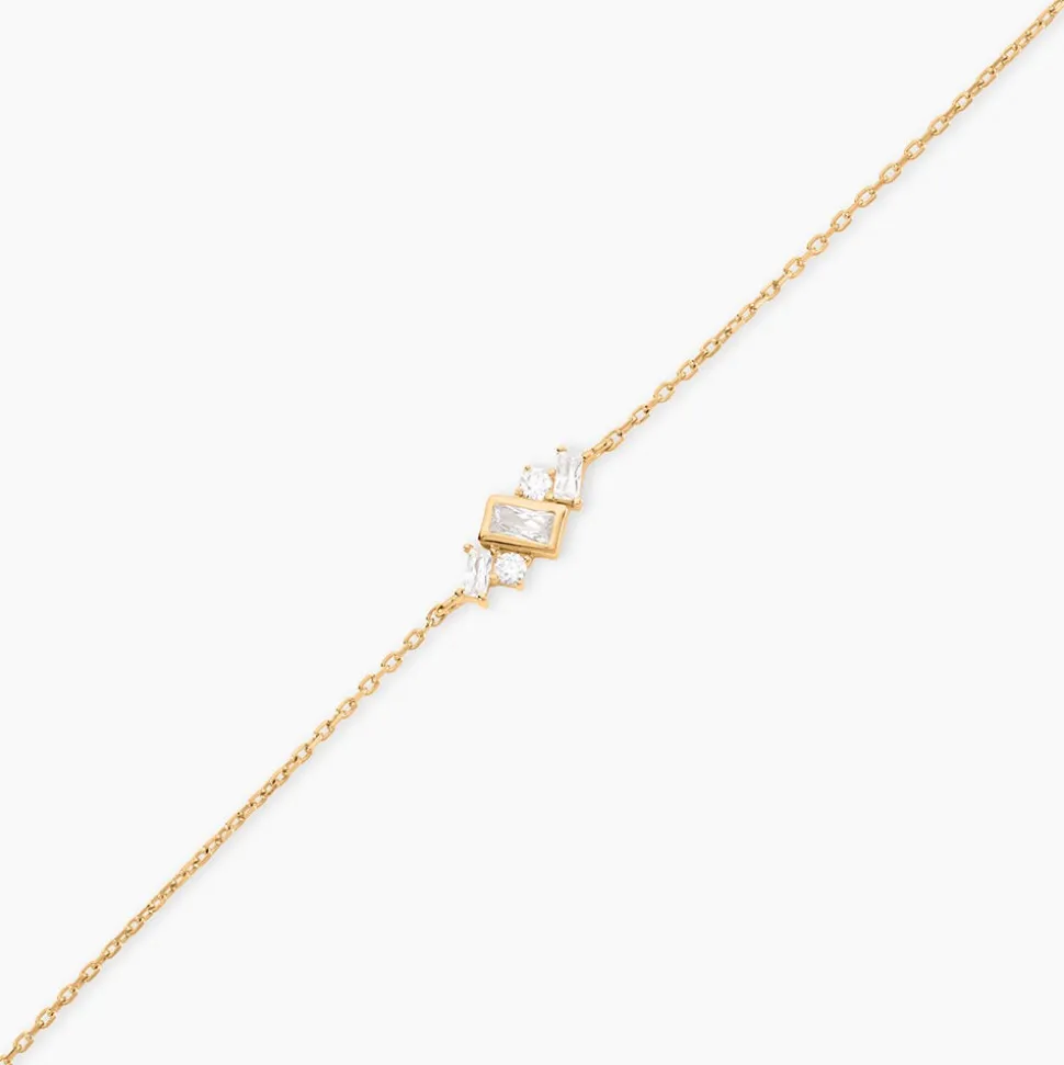 Bracelet Sya Plaqué Or Jaune Oxyde De Zirconium