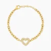 Marc Orian Bracelets Acier Inoxydable|Bijoux Acier Inoxydable > Bracelet Sydnee Acier Jaune Cristal