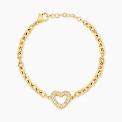 Marc Orian Bracelets Acier Inoxydable|Bijoux Acier Inoxydable > Bracelet Sydnee Acier Jaune Cristal