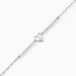 Marc Orian Bijoux Zirconium|Bracelets > Bracelet Syliana Argent Blanc Oxyde De Zirconium