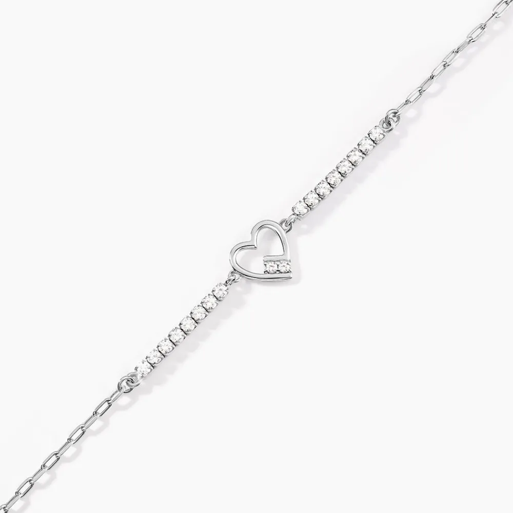 Marc Orian Bijoux Zirconium|Bracelets > Bracelet Syliana Argent Blanc Oxyde De Zirconium