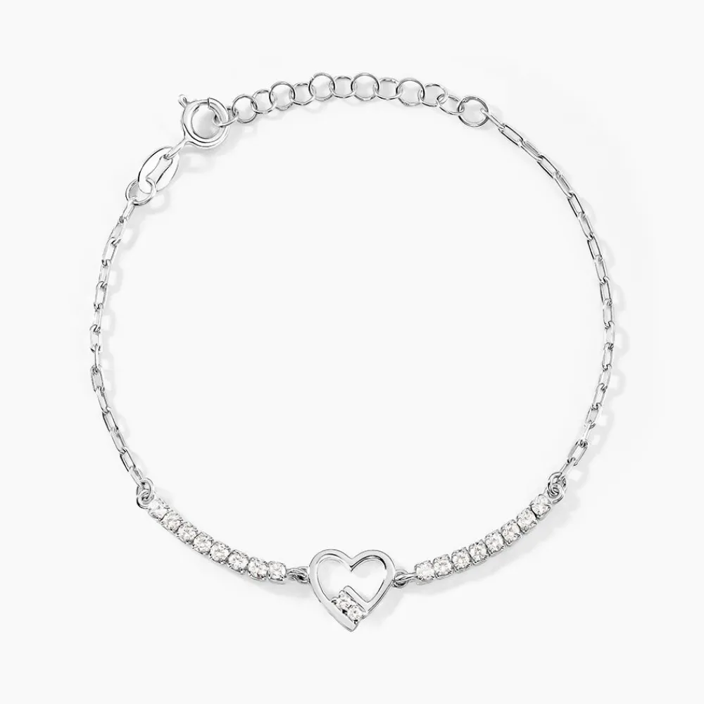 Marc Orian Bijoux Zirconium|Bracelets > Bracelet Syliana Argent Blanc Oxyde De Zirconium