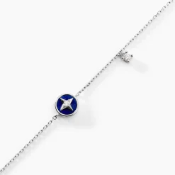Marc Orian Bracelets|Bijoux Fantaisie > Bracelet Talismania Argent Blanc Lapis Lazuli Oxyde De Zirconium