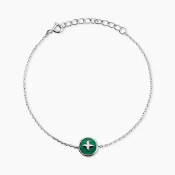 Marc Orian Bracelets|Bijoux Fantaisie > Bracelet Talismania Argent Blanc Malachite