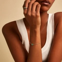 Marc Orian Bracelets|Bijoux Fantaisie > Bracelet Talismania Argent Blanc Malachite