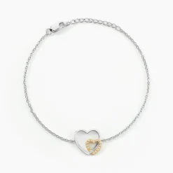Bracelet Ticia Or Jaune Argent Blanc Oxyde De Zirconium