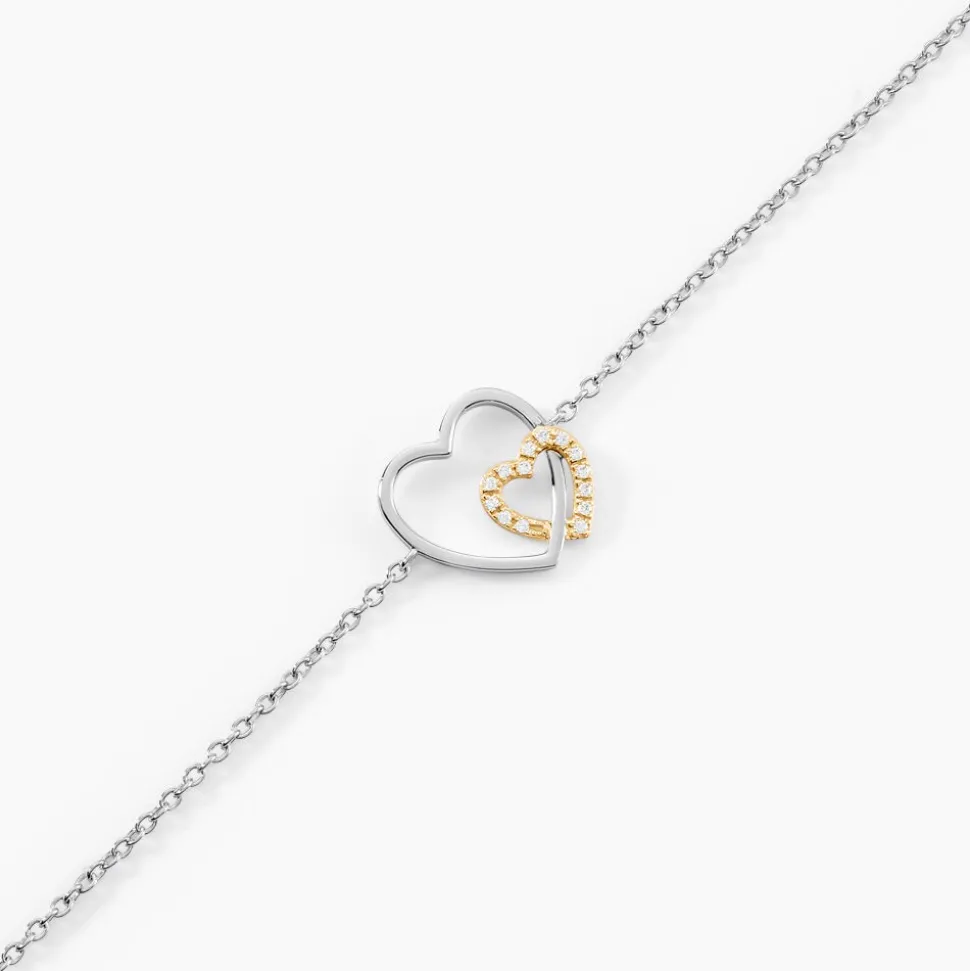 Bracelet Ticia Or Jaune Argent Blanc Oxyde De Zirconium