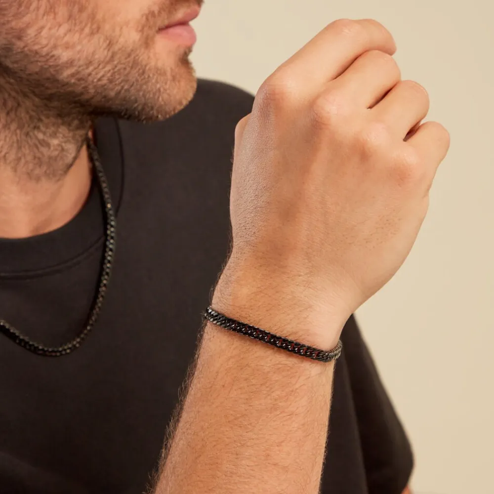 Marc Orian Bracelets Homme|Bracelets Acier Inoxydable > Bracelet Torino Acier Noir