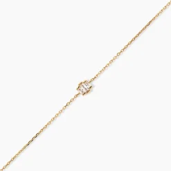 Bracelet Valentyne Plaque Or Jaune Oxyde De Zirconium