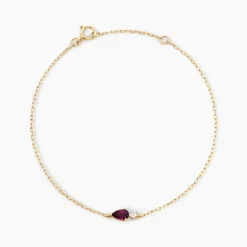 Marc Orian Bracelets Or|Bracelets > Bracelet Valora Or Jaune Rhodolite Oxyde De Zirconium