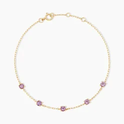 Marc Orian Bracelets Or|Bracelets > Bracelet Veasna Or Jaune Améthyste