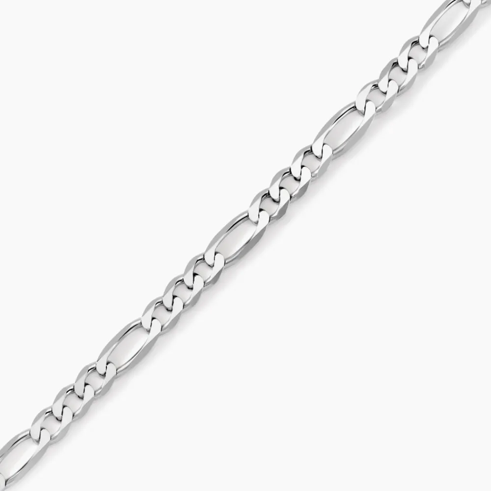 Marc Orian Bracelets Mailles|Bracelets Homme > Bracelet Vivian Maille Alternee 1/3 Argent Blanc