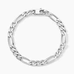 Marc Orian Bracelets Homme|Bijoux Homme > Bracelet Vivian Maille Alternee 1/3 Argent Blanc