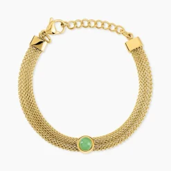 Marc Orian Bracelets Acier Inoxydable|Bijoux Acier Inoxydable > Bracelet Véria Acier Jaune Aventurine