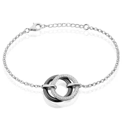 Marc Orian Bracelets|Bijoux Fantaisie > Bracelet You&me Argent Blanc Céramique Et Oxyde De Zirconium