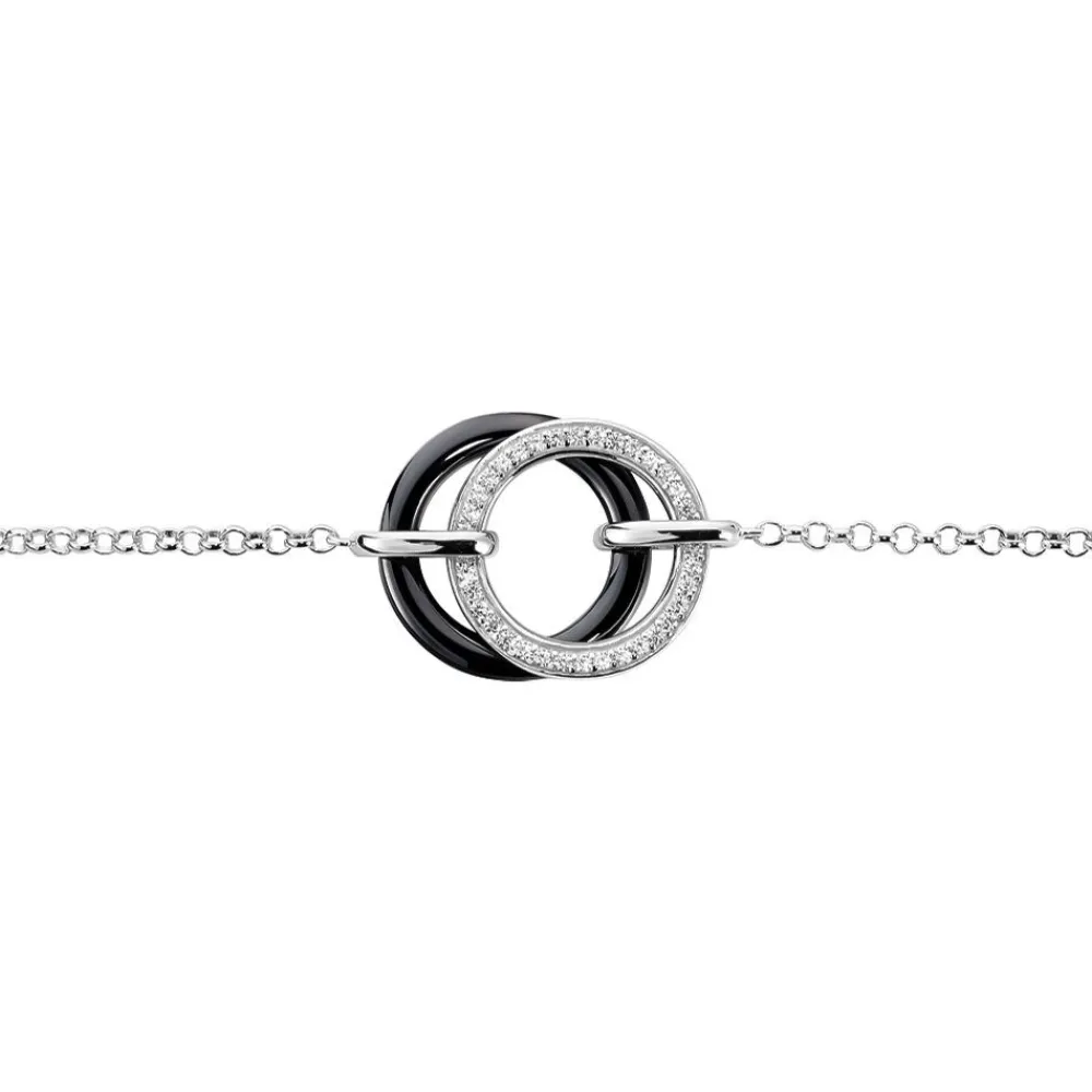 Marc Orian Bracelets|Bijoux Fantaisie > Bracelet You&me Argent Blanc Céramique Et Oxyde De Zirconium