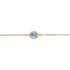Bracelet Zihna Plaqué Or Jaune Pierre De Synthèse Oxyde