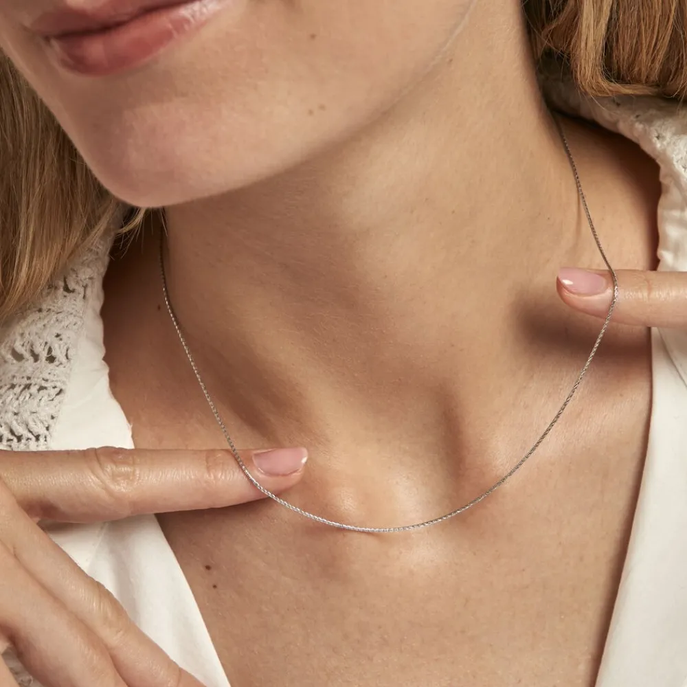 Marc Orian Colliers Fantaisie|Colliers > Chaine Tamsina Argent Blanc