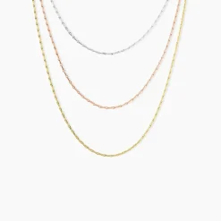 Chaine Ylsa Argent Tricolore