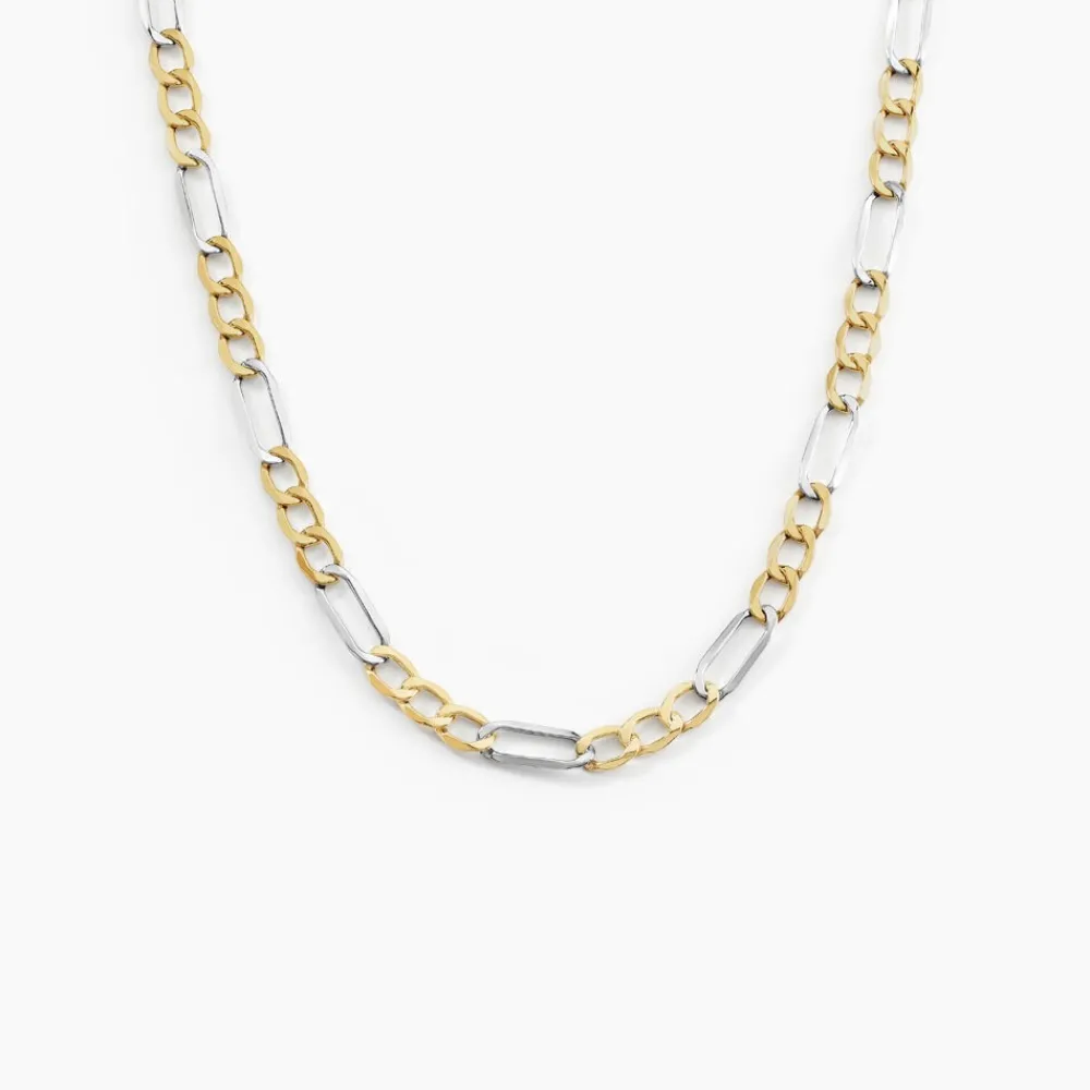 Marc Orian Colliers|Chaines Homme > Chaîne Cameo Maille Alternee 1/3 Or Bicolore