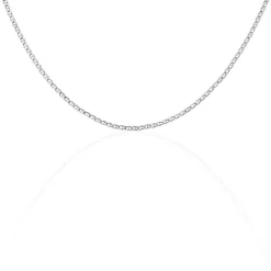Chaîne Capucin Or Blanc Maille Marine Plate