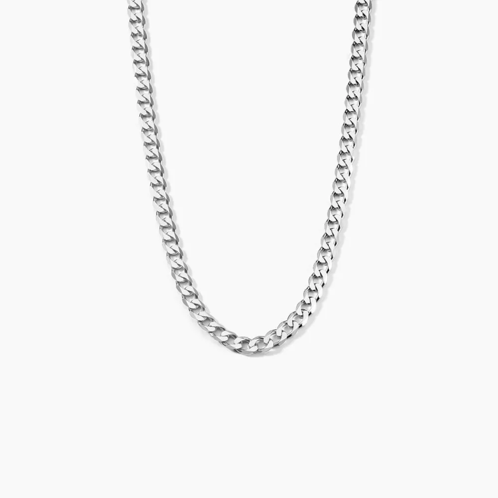 Marc Orian Chaines Argent|Colliers > Chaîne Casper Maille Gourmette Argent Blanc