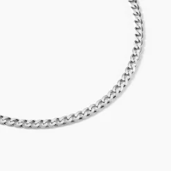 Marc Orian Chaines Argent|Colliers > Chaîne Casper Maille Gourmette Argent Blanc