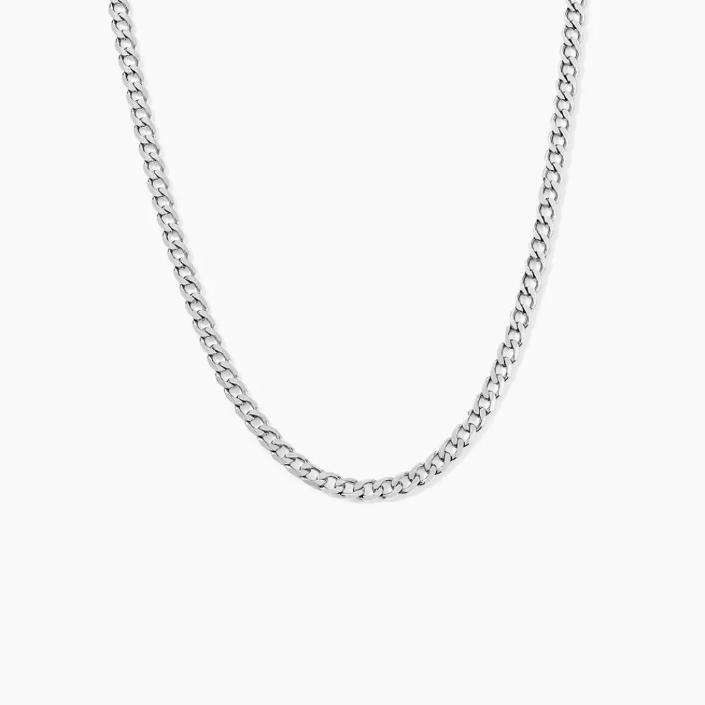 Marc Orian Colliers|Colliers Argent > Chaîne Casper Maille Gourmette Argent Blanc