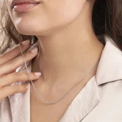 Chaîne Claudine Maille Forçat Argent Blanc