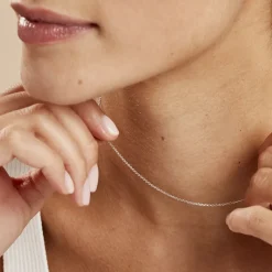 Marc Orian Colliers Fantaisie|Colliers > Chaîne Claudine Maille Forçat Argent Blanc