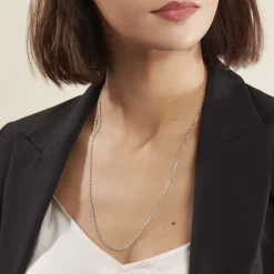 Marc Orian Colliers Fantaisie|Colliers > Chaîne Claudine Maille Forçat Argent Blanc