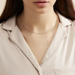 Marc Orian Colliers Fantaisie|Colliers > Chaîne Claudine Maille Forçat Argent Blanc