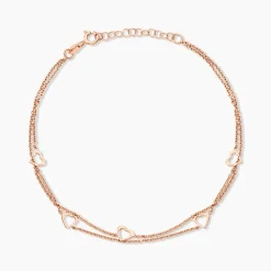 Chaîne De Cheville Daria Argent Rose