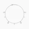 Chaîne De Cheville Delarie Argent Blanc Oxyde De Zirconium