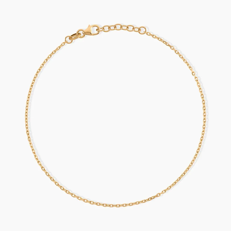 Chaîne De Cheville Ermina Plaqué Or Jaune