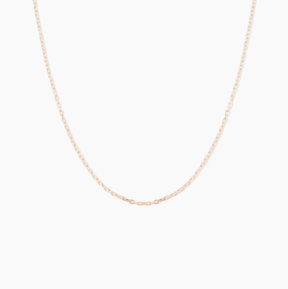 Chaîne Igoa Maille Forçat Diamantee Or Rose