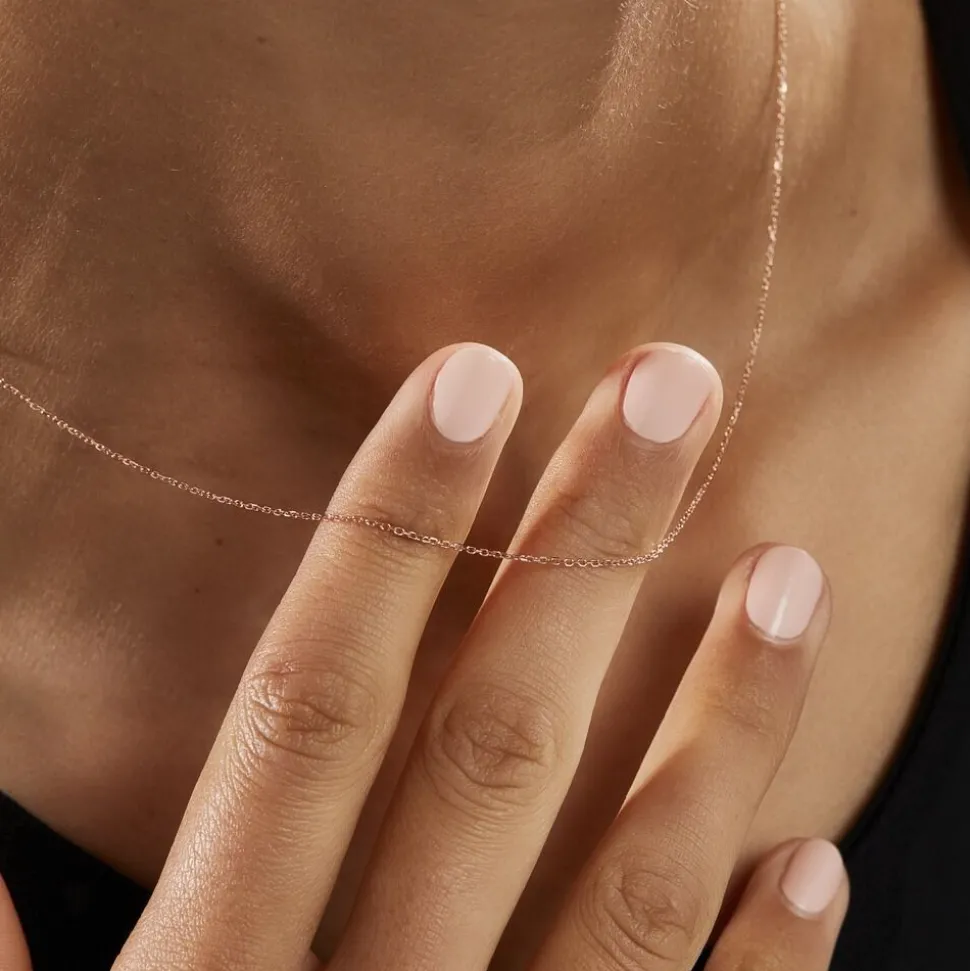 Chaîne Igoa Maille Forçat Diamantee Or Rose