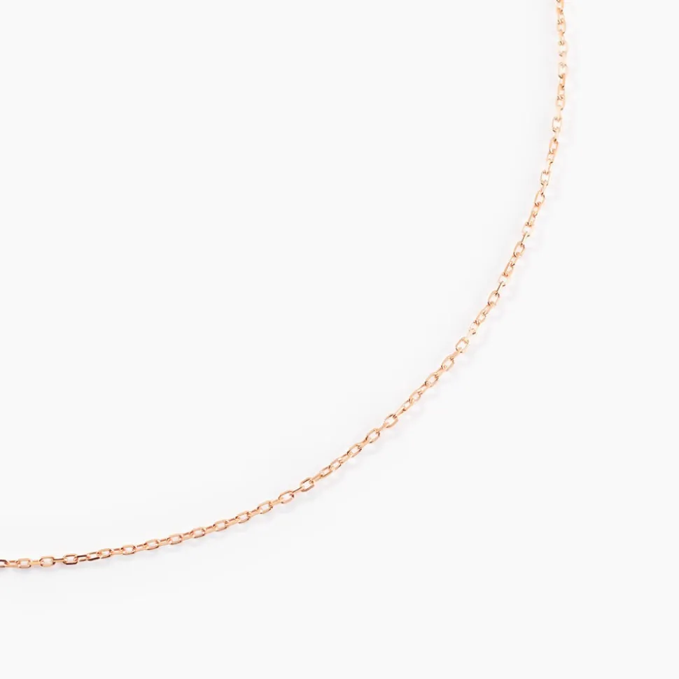 Chaîne Igoa Maille Forçat Diamantee Or Rose