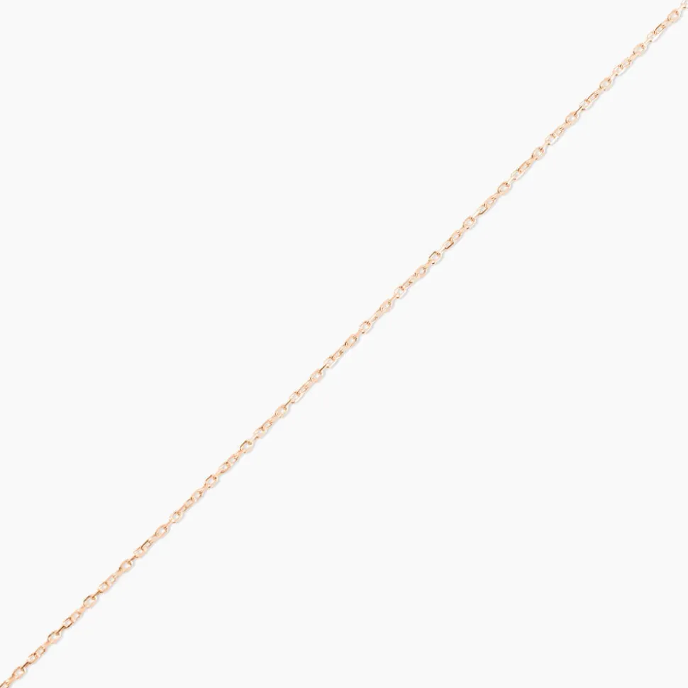 Chaîne Igoa Maille Forçat Diamantee Or Rose