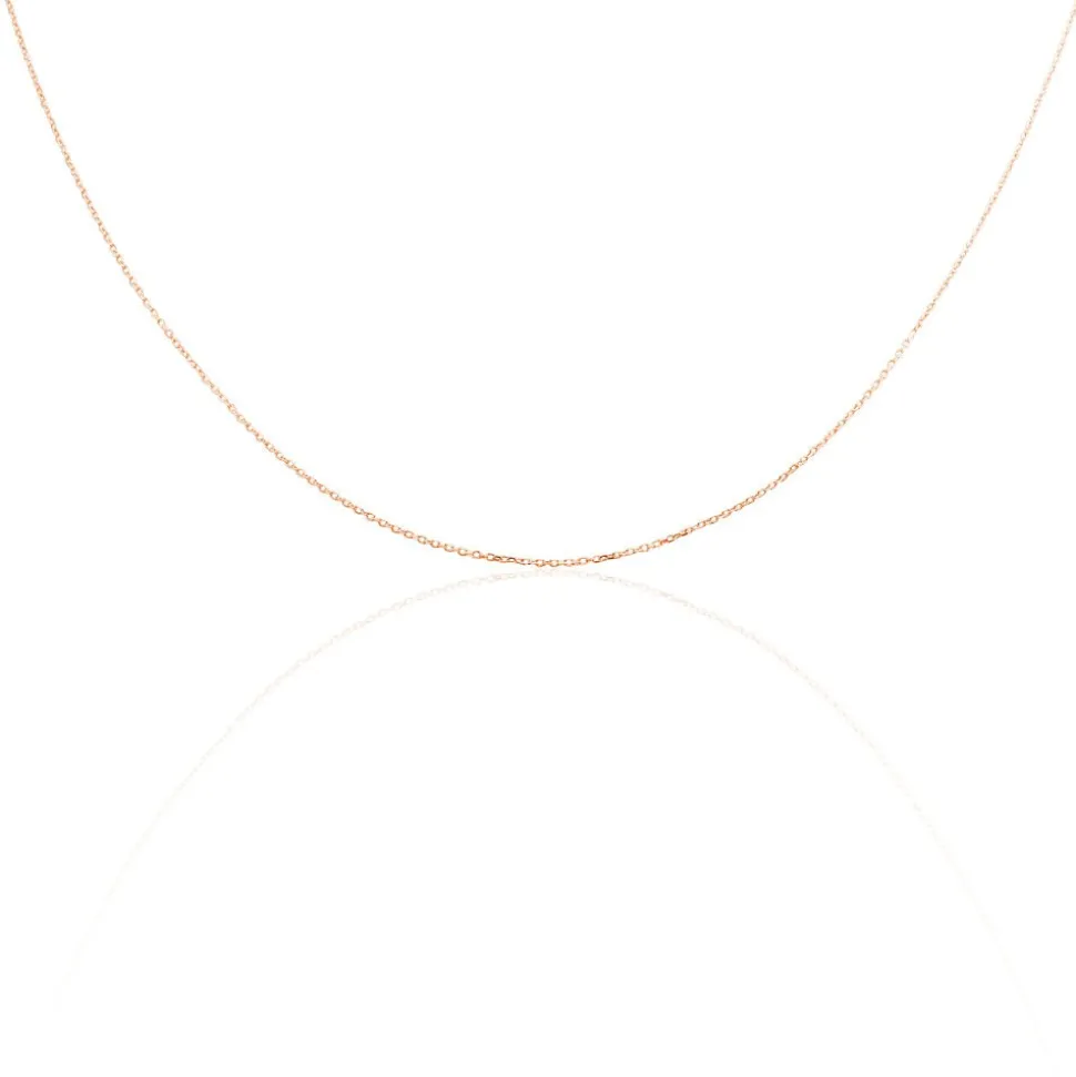 Chaîne Igoa Maille Forçat Diamantee Or Rose